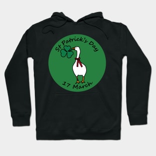 Gaming Goose with Shamrock St Patricks Day Hoodie